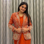 Designer Rangoli Saree with Embroidered Koti