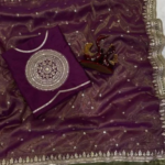 Janhvi Kapoor Soft NC Twill Embroidered Saree