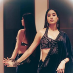 Janhvi Kapoor Velvet Embroidered Saree