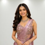 Satin Crush Ready-to-Wear 1 Minute Saree with Heavy Work
