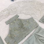 Ready-to-Wear Crepe Silk Saree with Sequins Embroidery
