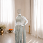 Ready-to-Wear Crepe Silk Saree with Sequins Embroidery