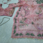 Pink Tabby Silk Designer Saree