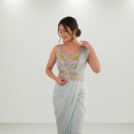 Emerald Crepe Silk Ready-to-Wear Saree