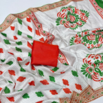 Independence Day Tiranga Art Silk Saree
