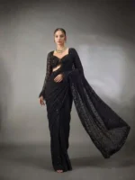 Georgette Saree with Heavy Sequin Embroidery