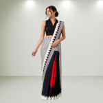 black and red ready to wear saree
