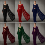 Georgette Saree with Heavy Sequin Embroidery
