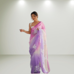 Crush Silk Saree with Sequin Embroider