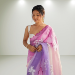 Crush Silk Saree with Sequin Embroider