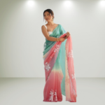 Crush Silk Saree with Sequin Embroider