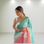 Crush Silk Saree with Sequin Embroider