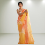 Crush Silk Saree with Sequin Embroider