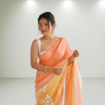 Crush Silk Saree with Sequin Embroider