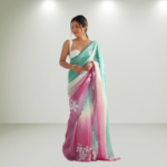 Crush Silk Saree with Sequin Embroider