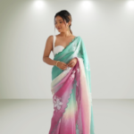 Crush Silk Saree with Sequin Embroider
