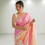 Crush Silk Saree with Sequin Embroider