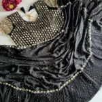 Glamorous Bollywood-inspired crush pleated saree