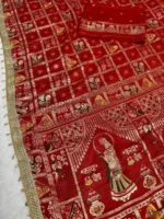 Red Dola Viscose Meena Ghungroo Saree